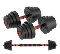 ZENO Adjustable Dumbbells Set | Gym Weights | Includes Barbell | Great for Bicep & Tricep Training (30)