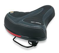 ZENO Bike Seat with Reflector | Bicycle Saddle with Soft Shockproof Springs and Punching Foam System | Cycling MTB Saddle Cushion Pad for Cruiser/Road Bikes/Touring/Mountain Bike/BMX | Dot Print