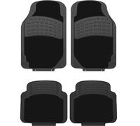 ZENO Car Mats 4 Piece Set | Car Mats Universal | Rubber & Carpet Car Mat Set | Non-Slip Car Floor Mats for Cars, Trucks & Vans | Waterproof Universal Car Mat | Suitable for All Weather & All Vehicles