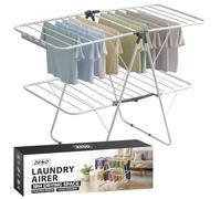 ZENO Clothes Drying Rack 18M Drying Space | Clothes Horse Indoor Folding Airer with 30 Strong Steel Rails | Large Laundry Drying Rack for Home | Freestanding Clothes Dryer Rack for Indoor Outdoor Use