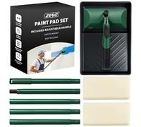 ZENO Decking Applicator Kit with Two Dual Layer Fluffy Decking Pad for Wooden Decks, and Flat Pad for Shed & Fence | Decking Oil Applicator with 120cm Metal Handle and Paint Tray Complete Kit