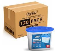 ZENO Disposable Dehumidifier 500ml | Moisture Absorber Dehumidifiers for Damp, Mould, Moisture in Home, Kitchen, Wardrobe, Bedroom, Caravan | Dehumidifiers Disposable | Damp Absorber (120 Pack)