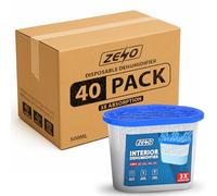 ZENO Disposable Dehumidifier 500ml | Moisture Absorber Dehumidifiers for Damp, Mould, Moisture in Home, Kitchen, Wardrobe, Bedroom, Caravan | Dehumidifiers Disposable | Damp Absorber (40 Pack)