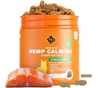 ZENO Hemp Calming Chews For Cats Anxiety 200 pcs - Cat Anxiety Relief - Cat Melatonin - Cat Calming Chews - For stress, travel, check-up, barking or grooming - Cat Calming Treats - Salmon