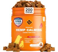 ZENO Hemp Calming Chews For Dogs Anxiety 200 pcs - Anxiety Relief - For stress, travel, check-up, barking or grooming - Dog Calming Treats - Beef
