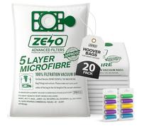 ZENO Hoover Bags for Henry Hoover 20 Pack | HEPA-Flo Numatic Bags | 5 Layer Construction | High Filtration & Superior Cleaning Performance | Replacement for NVM-1CH / 907075 | 10 Air Fresheners