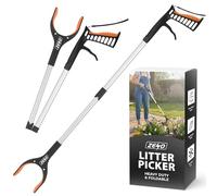 ZENO Litter Pickers Grabber Stick | Grabber for Adults, Disabled, and Elderly | Heavy Duty Litter Picker with Foldable Design, 90° Rotating Head | 83CM Long Helping Hand Grabber