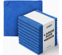 ZENO Microfibre Cloth 40 X 30CM | Cleaning Cloths | Ultra Absorbent Microfiber Cloths | Lint Free Microfibre Cleaning Cloth | Streak Free, Scratch Free Cloths for All Surfaces (20, Blue)