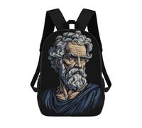Zeno of Citium Stoic Backpack, 3D Printed School Bag, School Lunch Bag, Travel Backpack, Friends Backpack, School Backpack for Girls And Boys 17inch