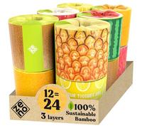 ZENO Organic Bamboo Toilet Paper 3 Ply - Sustainable Toilet Paper - 12 Jumbo Rolls & 350 Sheets Per Roll - Septic Safe - 100% Natural - PFAS & BPA Free - FSC Certified