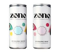 Zeno Sparkling Moments Collection - Non Alcoholic White & Rosé Wine Cans, Case of 6 Cans