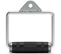 ZENO Stirrup Handle With Rubber Grip | Gym Attachments | Metal D Handle for Cable Crossovers, Flies, Press, Curls, Extensions | Fits On Any Cable Machine | Multi Gym or Crossover Machine