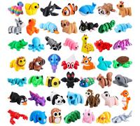 Zenoble 52 PCS 3D Printed Mini Animals, Cute 3D Printed Fidget Toys