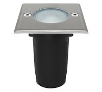 Zenon Lighting Collection 5w LED Outdoor Ground Walkover Light Square Cool White Brushed Chrome Finish Decking Pathway Recessed Uplighter GL03CW