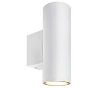 Zenon Lighting Collection LED 8W White Wall Light Up Down Indoor Stainless Steel Wall Spotlight Mains Powered ZLC056W