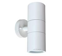 Zenon Lighting Collection Modern Elegant Matte White Double Outdoor Light Fixture GU10 Stainless Steel Garden Wall Luminaire ZLC059W
