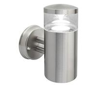 Zenon Lighting Collection Modern Single Outdoor Wall Light Clear Diffuser Stainless Steel ZLC073