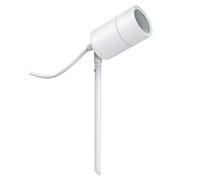 Zenon Lighting Collection Outdoor Garden Spike Light Stainless Steel White Finish Adjustable Head IP65 ZLC0202W