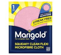Zenon | Marigold Squeaky Clean Flexi Microfibre Cleaning Cloths - Pack of 4, Super Absorbent, Streak-Free Finish, Multi-Surface Use