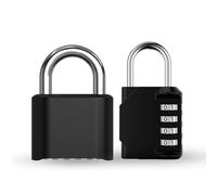 Zenora Heavy Duty Padlocks with Code 52mm 4 Digit Specially Designed Combination Padlock Outdoor Padlock Weatherproof with Hardened Steel Shackle, Ideal for Doors, Garage