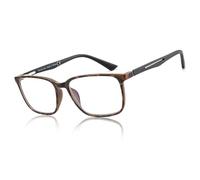 ZENOTTIC Blue Light Glasses,Reading Glasses for Men Square Frame Anti-Glare Sport Computer Glasses Tortoise 1 x