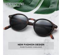 ZENOTTIC Fashion Polarized Sunglasses Men Women Brand Designer Retro Round Sun Glasses Vintage UV400 Goggles Shades