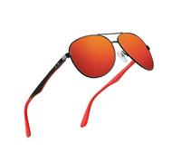 ZENOTTIC Pilot Polarised Sunglasses Mens Womens Carbon Fiber Metal Frame Mirrored UV400 Protection Unisex Classic Retro Style