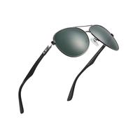ZENOTTIC Pilot Polarised Sunglasses Mens Womens Carbon Fiber Metal Frame UV400 Protection Unisex Classic Retro Style