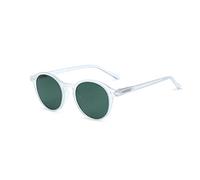 ZENOTTIC Polarized Round Sunglasses, Stylish Sunglasses for Men and Women Retro Classic, Multi-Style Selection, Matte Crystal/Green, M