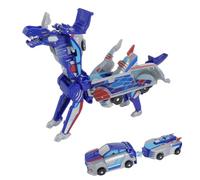 Zenova Collision Transforming Dinosaur Car Toy, 2 Magnetic Cars Transform into Dinosaur Toys for Kids Toddler,Fun Deformation Robot Dino Car Christmas Birthday Gift Toys for Boys Girls (Blue)