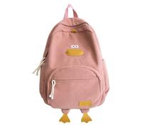 Zenova Cute School Bag for Girls,Kawaii Girls Backpack,Corduroy Backpack Duck Backpack Children's Funny Backpacks,Cartoon Schoolbag Casual Daypacks for Primary Secondary Middle School Students (Pink)