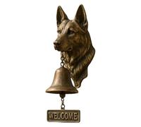 Zenova Dog Welcome Doorbell,Funny Dog Head Bell, Resin Animal-Themed Chime Wall Decoration for Entry Indoor Business Shop Gate Porch Housewarming Gift (C)
