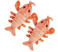 Zenova Floppy Lobster Dog Toys, Interactive Dog Toys to Keep Them Busy, Wiggly Lobster Dog Toy for Boredom, Rechargeable Moving Dog Chew Toys for Small/Medium/Large Dogs/Puppy Toys (2PCS)