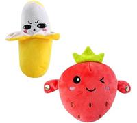 Zenova Interactive Music Plush Toy, Body Sensing Sensor Doll with Piano & Fruit Metronome Sounds, Educational Interactive Stuffed Animal Gift for Kids Boys Girls (banan strawberry)