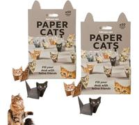 Zenova Paper Cats Origami - Origami Cats to Fold Your Own Paper Cat,3D DIY Cute Kitten Origamis Papercraft Kit,Fun Craft Activity for Kids Adults,Desk Decoration & Cat Lovers Gift (100PCS)