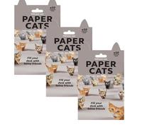 Zenova Paper Cats Origami - Origami Cats to Fold Your Own Paper Cat,3D DIY Cute Kitten Origamis Papercraft Kit,Fun Craft Activity for Kids Adults,Desk Decoration & Cat Lovers Gift (150PCS)