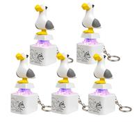 Zenova Seagull Mine Sound Button Keychain, Seagull Button Keychain, Portable Fidget Clicker with Real Sound & LED Light, Funny Interactive Desk Stress Relief Gifts for Men and Women