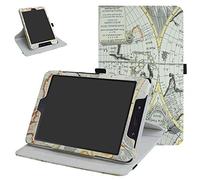 ZenPad Z8s ZT582KL / Z8 ZT582KL-VZ1 Rotating Case,Mama Mouth 360 Degree Rotary Stand With Cute Pattern Cover For 7.9" Asus ZenPad Z8s ZT582KL / Z8 ZT582KL-VZ1 Android 7.0 Tablet,Map White