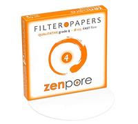 zenpore 12.5 cm Lab Filter Paper, Standard Qualitative Grade 4 - ZENPORE Fast Flow 125 mm (100 Discs)