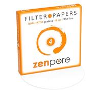 zenpore 15 cm Lab Filter Paper, Standard Qualitative Grade 4 - ZENPORE Fast Flow 150 mm (100 Discs)