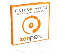 zenpore 18.5 cm Lab Filter Paper, Standard Qualitative Grade 4 - ZENPORE Fast Flow 185 mm (100 Discs)