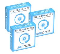 ZENPORE 7 cm Lab Filter Paper, Standard Qualitative Grade 1 - Medium Flow 70 mm (Set of 3 x 100 Discs)