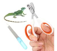 Zenquark Bearded Dragon Nail Clippers, Stainless Steel Pet Nail Clippers for Small Reptiles, Professional Clippers Grooming Pet Tool for Bearded Dragon Enthusiasts(Orange)