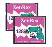 ZenRex 128GB 2 Pack CompactFlash Memory Card CF Card UDMA High Speed for Camere