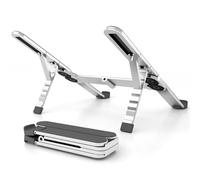 zenrich Foldable Laptop Stand, Ergonomic Aluminum Tablet Stand with 6 Levels Height Adjustment, Compatible with Acer/ASUS/Dell/HP/Macbook/Lenovo/iPad/Xiaomi