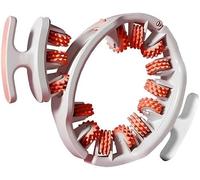 ZenRoll Acupressure Massager for The Whole Body - Manual Massager with Wheels - Ring Leg Massager for Comprehensive Leg Care (Red)