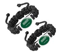 ZENRUIMING 2 Pcs Saudi Flag Handmade Braided Rope Bracelet, Adjustable Twisted Flag Crystal Glass Bracelet, Saudi Arabia Travel Souvenir, Patriot's Day National Day Accessory