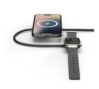 Zens Wireless Charging Cable Pro 2 Aluminium, 1 M USB-C Charging Cable, MagSafe & Qi2 15W, Compatible for iPhone Air/17/16/15/14/13/12, AirPods and Apple Watch, Black