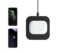 Zens Single Wireless Charger 10W Black, Supports Fast Charge, for iPhone 12/12 Pro Max/11/X/XR/XS/8 | QI Android phone | AirPods 2/Pro | Cable + Adapter