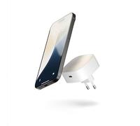 Zens Wireless Charging EU Power Adapter, MagSafe and Qi 15 W Wireless Charger for iPhone Air, 17, 16, 15, 14, 13, 12 and AirPods, Includes 18 W USB-C Port, White